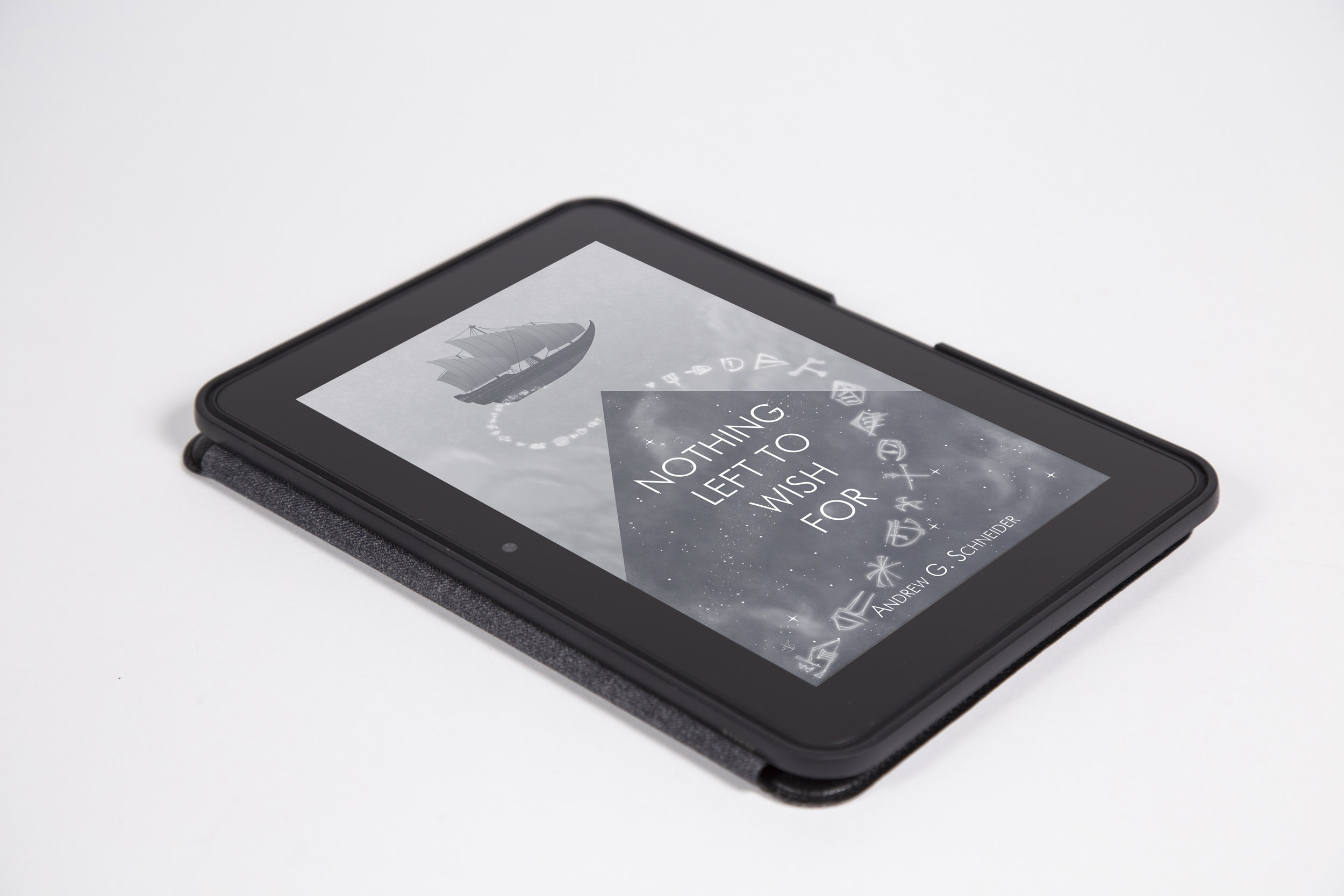 Kindle mockup for Nothing Left to Wish For.